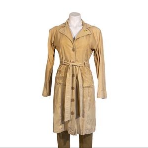 Vintage Corduroy Trench Coat
